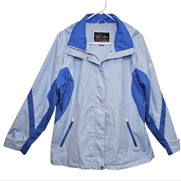 ZeroXposur Jackets & Blazers - ZeroXposur Lightweight Water Resistant Hooded Jacket with Zippered Pockets Large